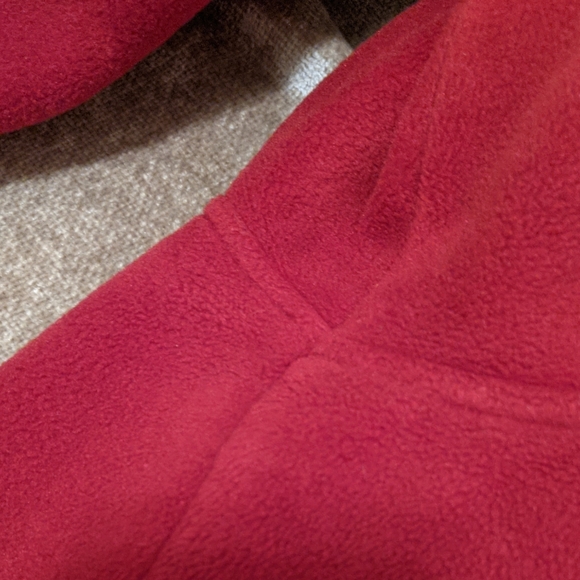 Woolrich Red Fleece Zip Front Jacket with Pockets XL - Picture 7 of 10